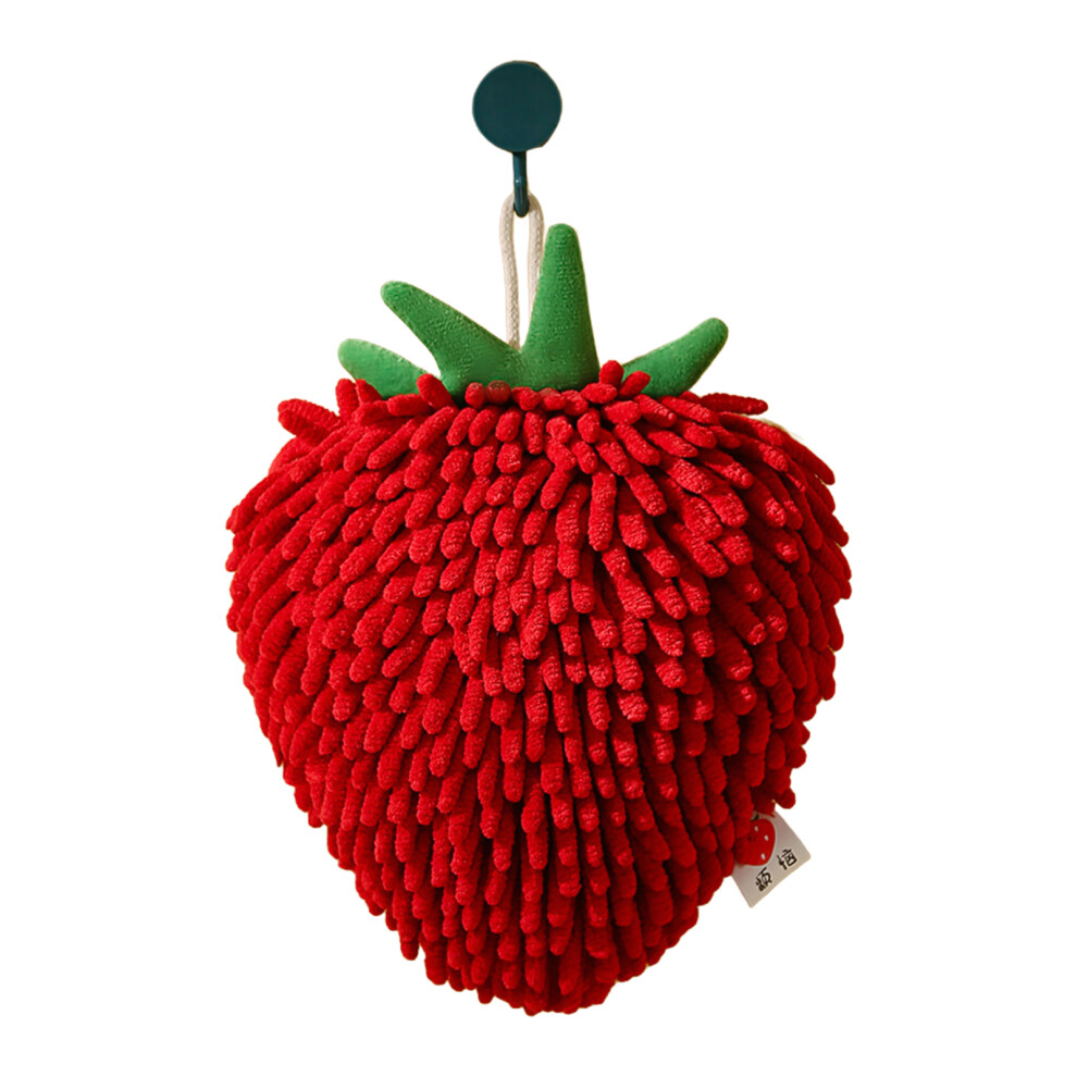 Roc-Electron (Strawberry) Fluffy Chenille Towel - Strawberry/Banana, Kitchen & Bath