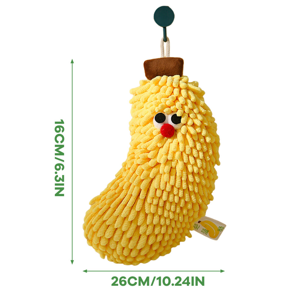 Roc-Electron (Banana) Fluffy Chenille Towel - Strawberry/Banana, Kitchen & Bath