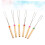 6pcs Telescoping Marshmallow Roasting Sticks with Wooden Handles for Campfire BBQ 4