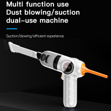 120W Cordless Vacuum Cleaner, 108ml, White/Black, Portable Compact