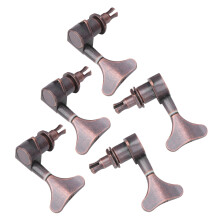 Red Copper Fishtail Electric Bass Guitar Turning Key Set - Oxidized Finish