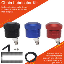 Motorradketten-Schmierölset 30ml, Aluminium, Schwarz/Rot/Blau