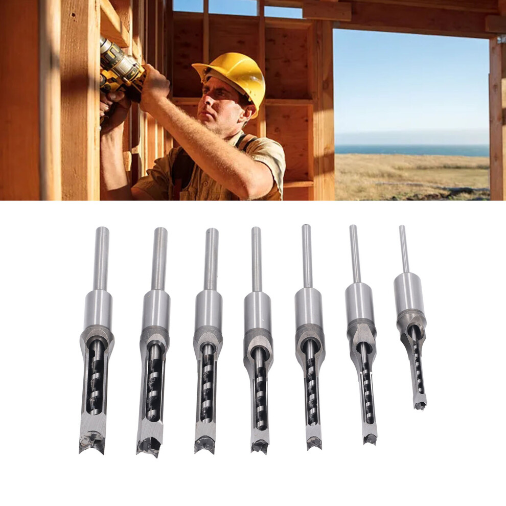 Hss Woodworking Drill Bit Set 7 Pcs 1/4In-5/8In Square Shank Mortising Bits Aus 7891389387386