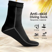 3MM Neoprene Snorkeling Socks Black L AntiSkid & Cold Protection