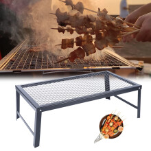 Portable Camping Grill with Foldable BBQ Rack, Lightweight Outdoor Cooking Gear for Hiking and Picnics