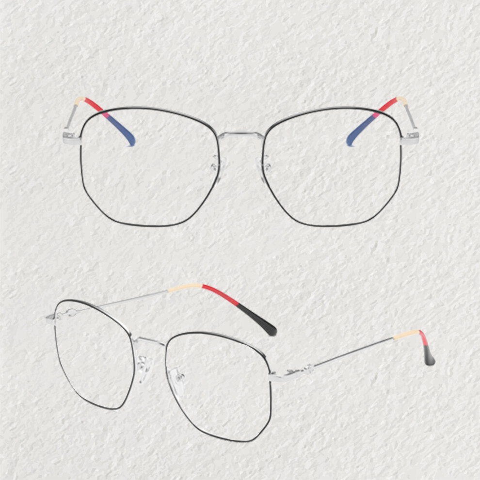 Reach-Tools (Gold Dot Black Box) Photochromic Anti-Eyestrain Retro Computer Glasses