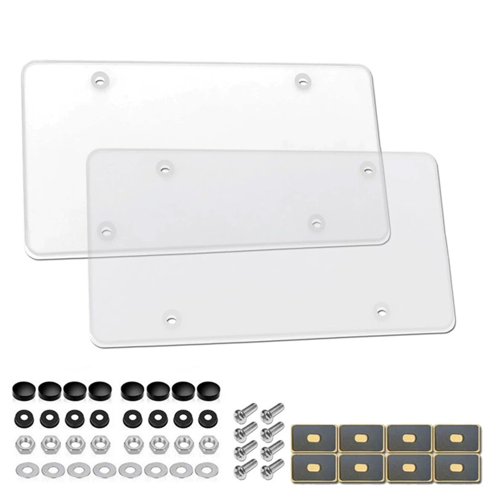 12X6\" Clear Plastic License Plate Cover W/Screws 6447105816633