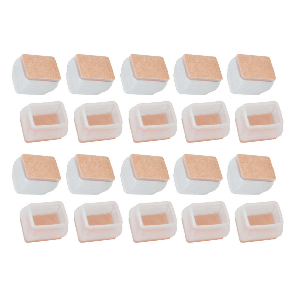 20 Pcs Transparent Tpr Chair Leg Protectors For Hardwood Floors Noise Reduction 4661389388613