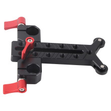 Verstellbarer Aluminium-Langobjektivhalter für Kameraschiene 15mm