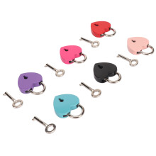 6Pcs Colorful Heart Padlocks Zinc Alloy Portable Locks 32x25mm