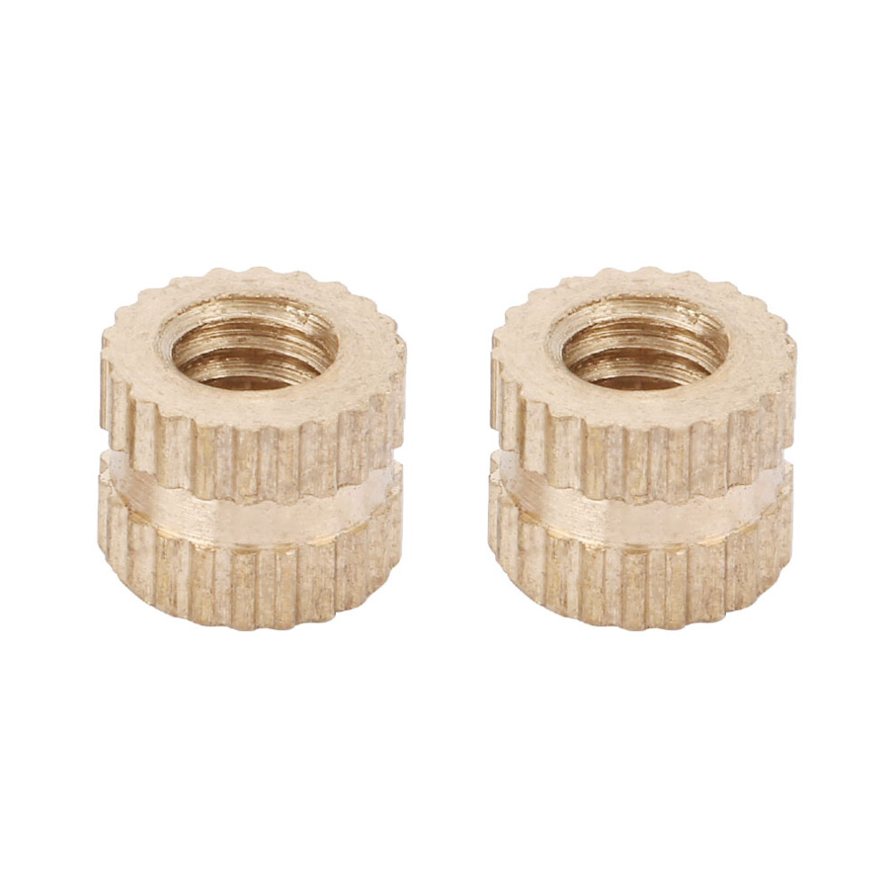 M4 Brass Embedded Nuts Knurled Round Cylinder Molded Insert 30Pcs Heavy Duty 9421389389783
