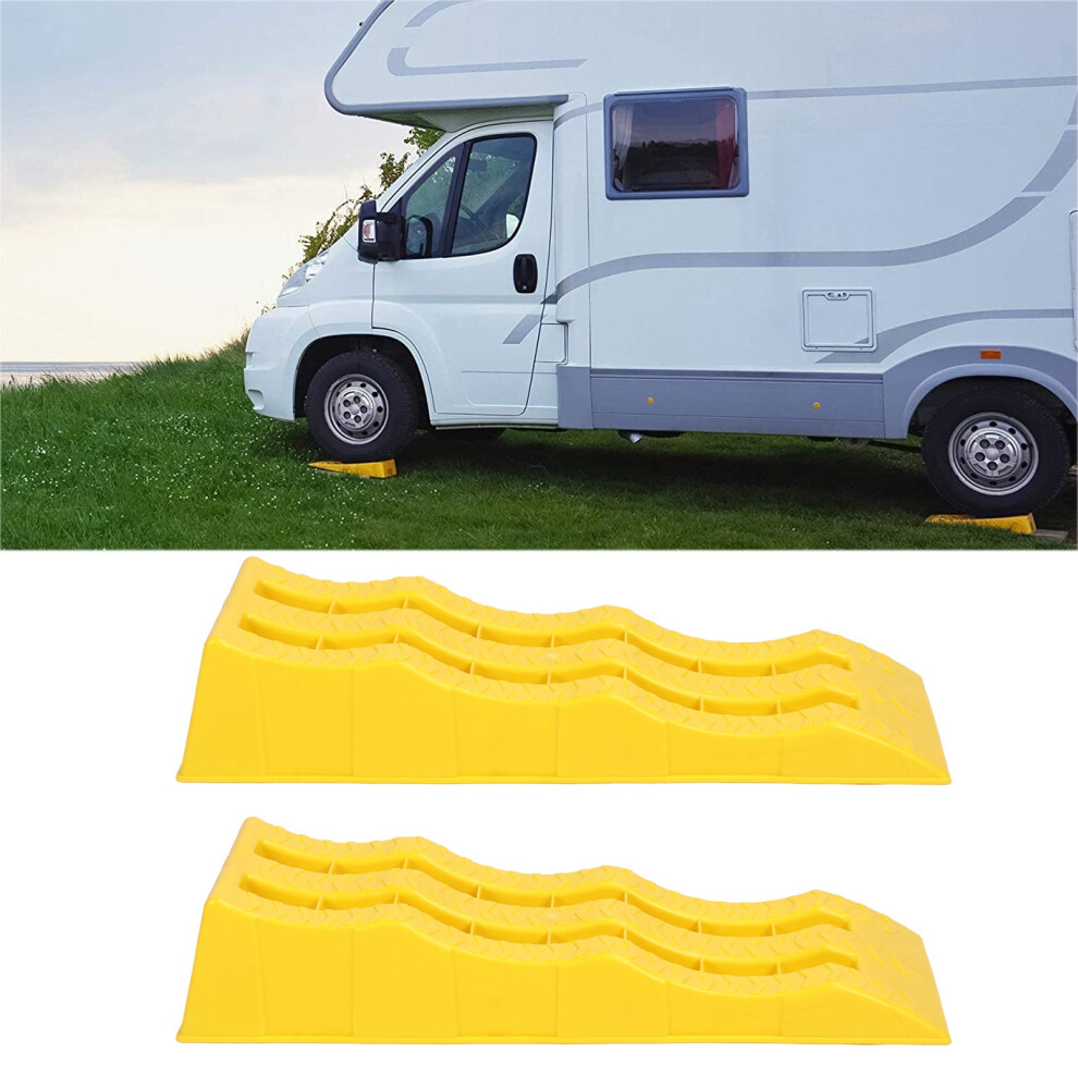 1 Pair 3 Level Camper Levelling Ramps Yellow 7293282930230