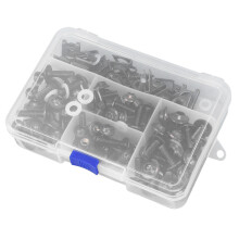 Kit Viti per Moto 177 pezzi M5 M6 Bulloni carenature per parabrezza Colore nero