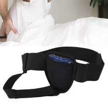 Adjustable Unisex Black PVC Hernia Belt with Gel Bag for Postoperative Support