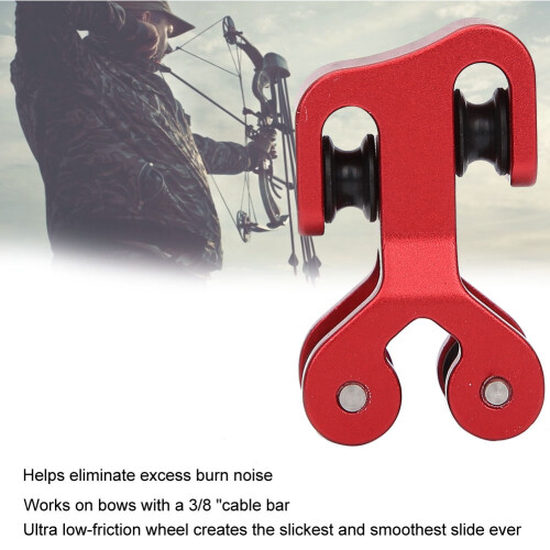 Aluminium-Kabel-Bogen-Schiebe-Rolle 42,51,7 cm Rot