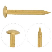 Vintage Brass Round Head Nails 10mm 100Pcs for DIY Crafts and Fastening