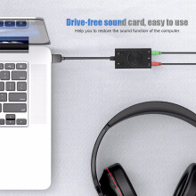 SC2 USB-Soundkarte, kompakt, 10 cm, Blau/Rot-LED
