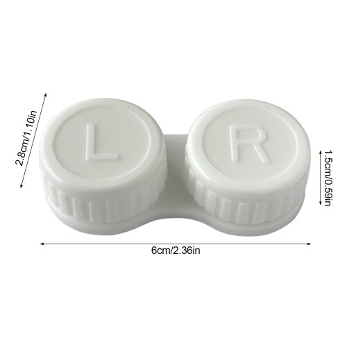 (White) Étui Lentilles Étanche Double Stockage 2