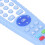 Baby Teether Remote Control Shaped Silicone Toy, Blue, 15.3x5x1cm 11