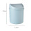 (Blue) Mini Desk Trash Can with Lid for Dorm, Office 5