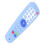 Baby Teether Remote Control Shaped Silicone Toy, Blue, 15.3x5x1cm 15