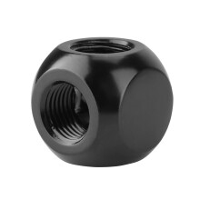 Spherical Brass G1/4 Thread 3 Way Water Cooling Fitting for PC Water Loop