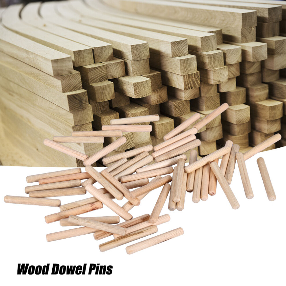 50Pcs M8x60mm Round Fluted Wooden Dowel Pins For Furniture Building & Repair 5051389391819