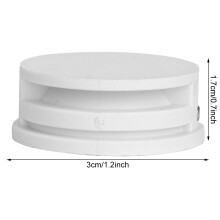 2 pcs Surfboard Leash Plug Plug-in White, Durable Plastic, 3cm Diameter