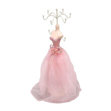 Women Girl Dress Jewelry Display Stand Resin Cloth Iron Holder Rack