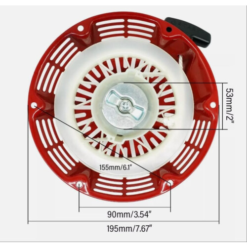Recoil Pull Starter Red for Honda GX240 GX270 173F 177F Generator Engine Fast Start Replacement 2