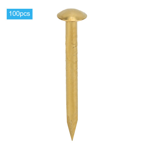 100 Stück Messing-Rundkopfnägel 10-18mm DIY 1