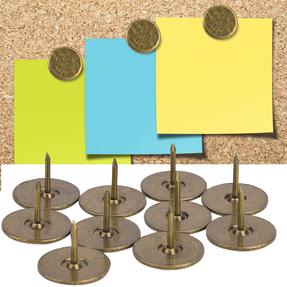 Iron Upholstery Nails 100Pcs Cyan Bronze Flat Head 19X15mm For Furniture Decor 8461389393428