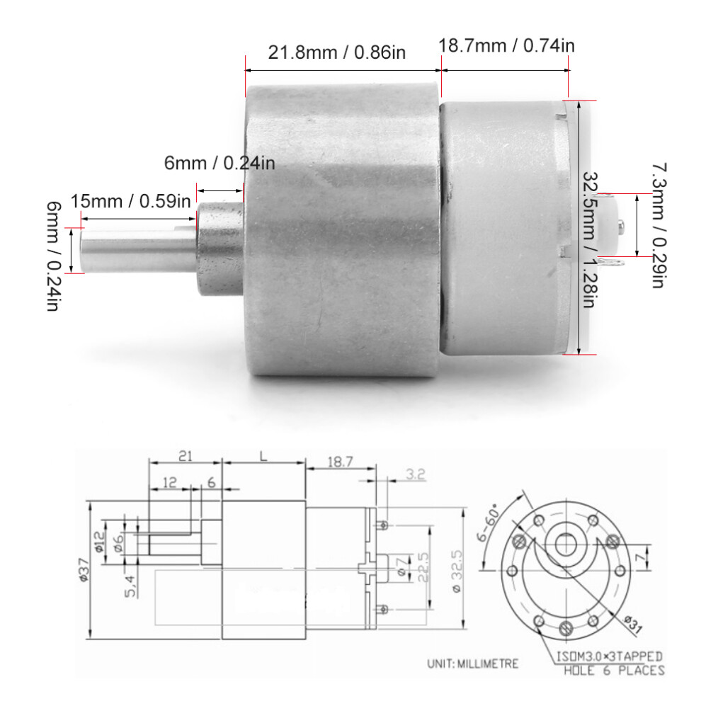 12V 50Rpm Dc Gear Motor For Toy Vending Machines Speed Reduction Window Opener 9401389394048