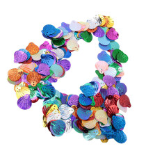 50G PVC Shell Shape Sequins for DIY Crafts — Golden Mixed Color