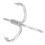 10pcs Sharpened Metal Treble Hooks 1/0# Silver Heavy Duty 1