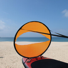 PVC Folding Downwind Wind Paddle for Kayaks, 108x108cm, Orange