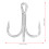 10pcs Sharpened Metal Treble Hooks 1/0# Silver Heavy Duty 5