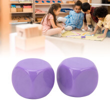 6 Stück Wasserdichte lila große Plastikwürfel Set 3x3cm für Brettspiele & Unterricht