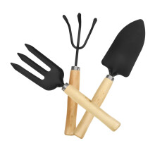 Mini Gardening Tools Set 3pcs Durable Iron Shovel Rake Spade for Bonsai and Kids Gardening