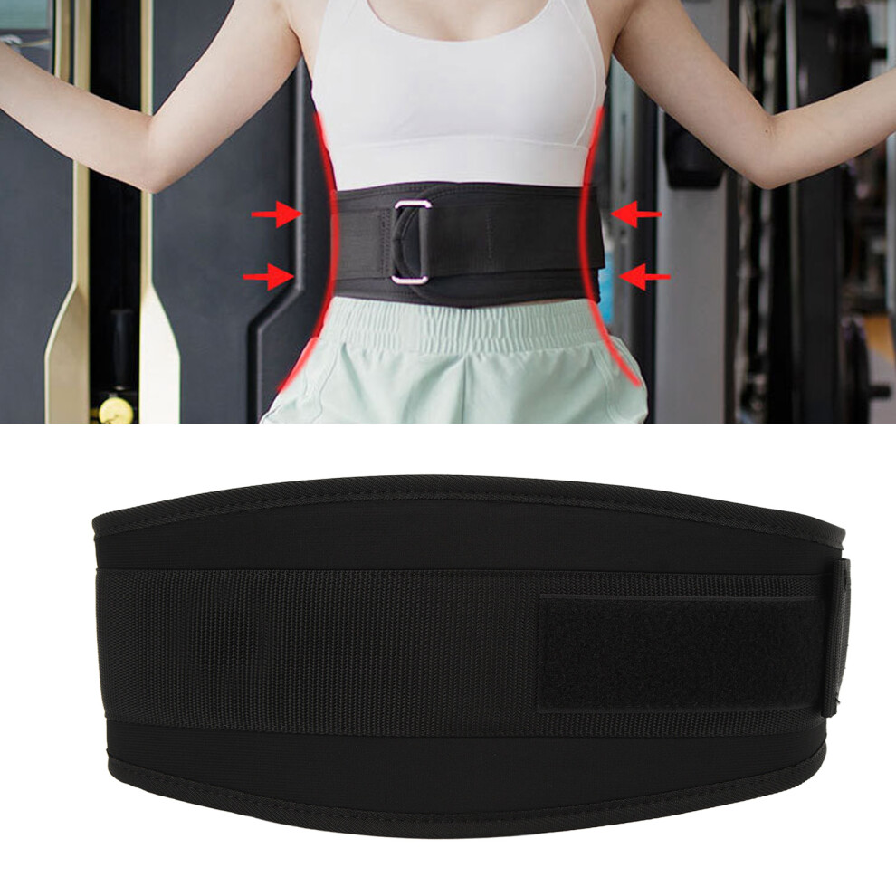 Black Adjustable Lumbar Support Belt S Breathable Waist Brace For Sports