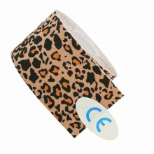 Elastisches Klebeband aus Baumwolle mit Leopardenmuster 5x500cm 86g