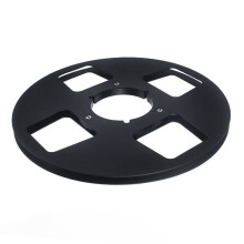 10In Empty Tape Reel 4 Hole Aluminum Empty Disc Opening Reel Audio Takeup Reel for Nab Tape Recorder Accessories Black