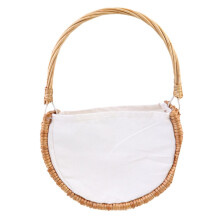 Hanging Flower Basket Bamboo Woven Handmade Planter for Rustic Wedding Decor Indoor Outdoor Use