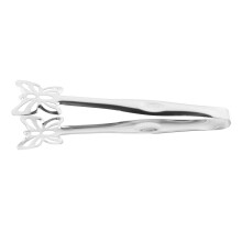 304 Stainless Steel Buffet Food Tongs, Heavy Duty, Butterfly Silver