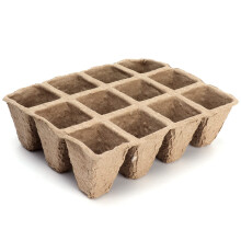 Biodegradable Seed Starter Pots 24PCS Paper Pulp 12 Cell Trays for Indoor and Small Space Gardening