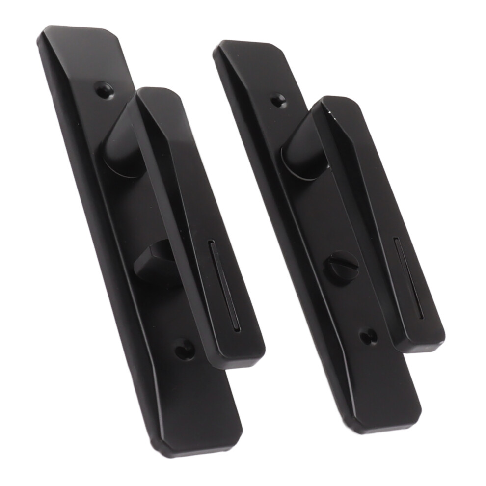 Rectangular Iron & Steel Door Handle Lock, Reversible Black 18X3.5x4.5cm 8761389567561