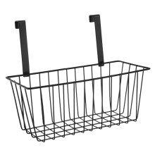 Hanging Flower Pot Holder with Decorative Hollow Iron Basket and Secure Double Hook for Balcony