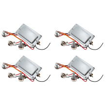 4X Electric Guitar Prewired Double Coil Humbucker Guitar Pickup Harness Kit with 500K Potentiometer Volume Tone Pots