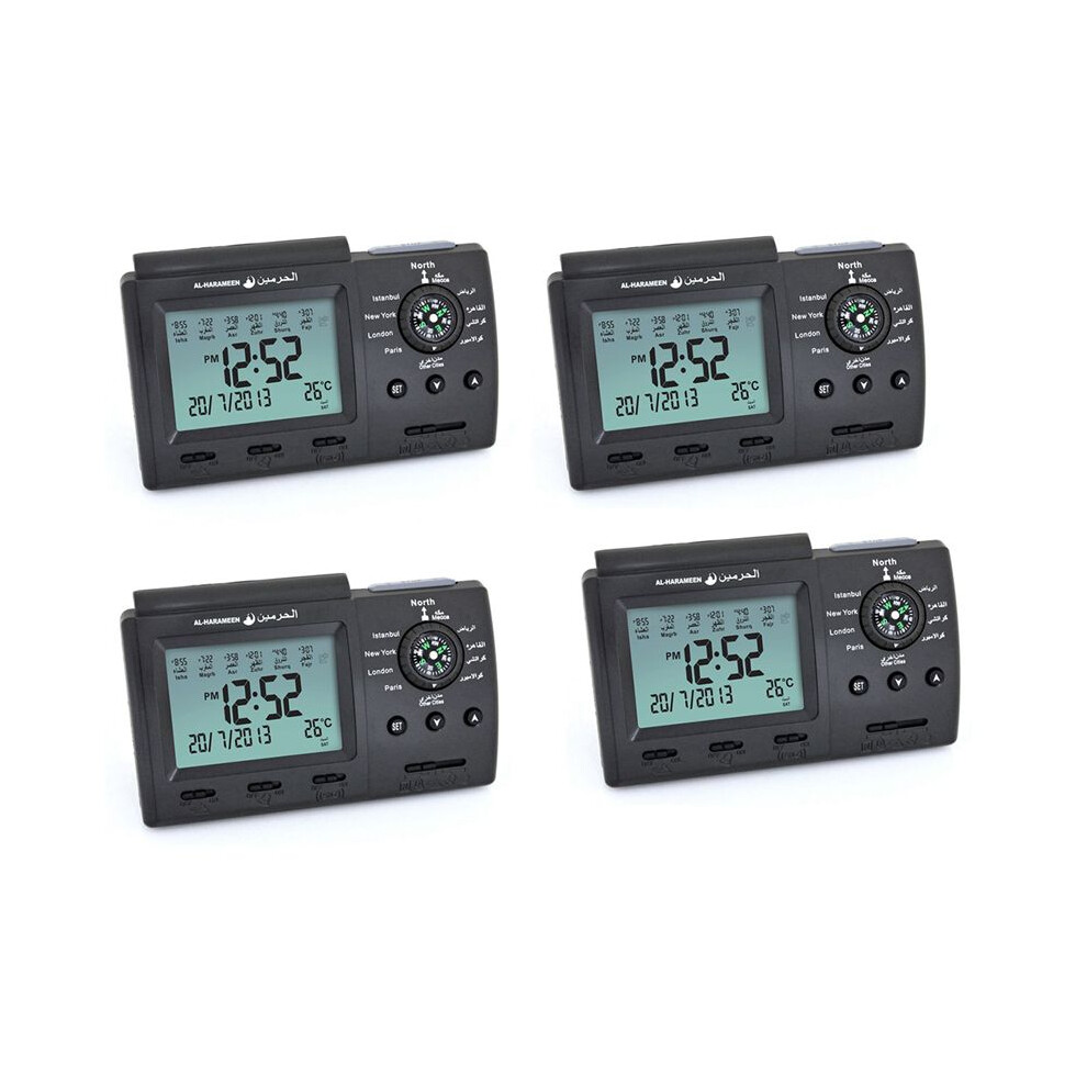 4X Automatic Digital Clock Islamic Azan Muslim Prayer Alarm Azan Clock For Desktop Table Clock Home Decorations Black 6032476635145