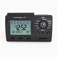 4X Automatic Digital Clock Islamic Azan Muslim Prayer Alarm Azan Clock for Desktop Table Clock Home Decorations Black